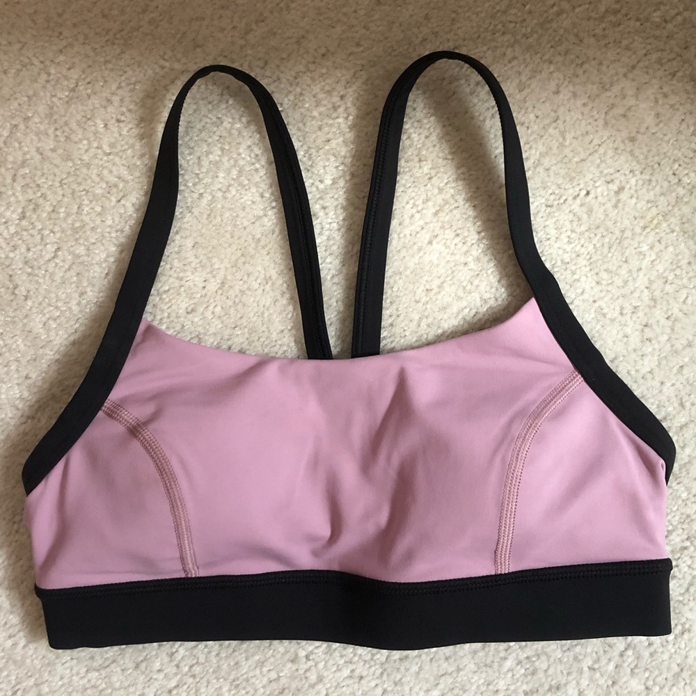 Lululemon bra size 4 pink and black